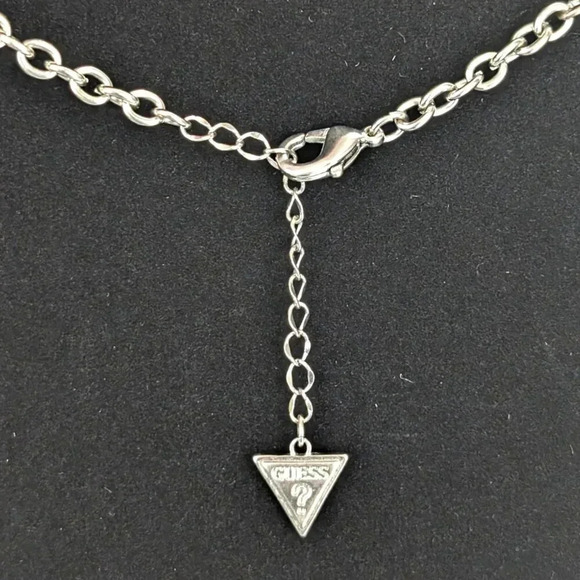 (2/$20) Guess Blue Triangle Torque Necklace - Picture 4 of 5